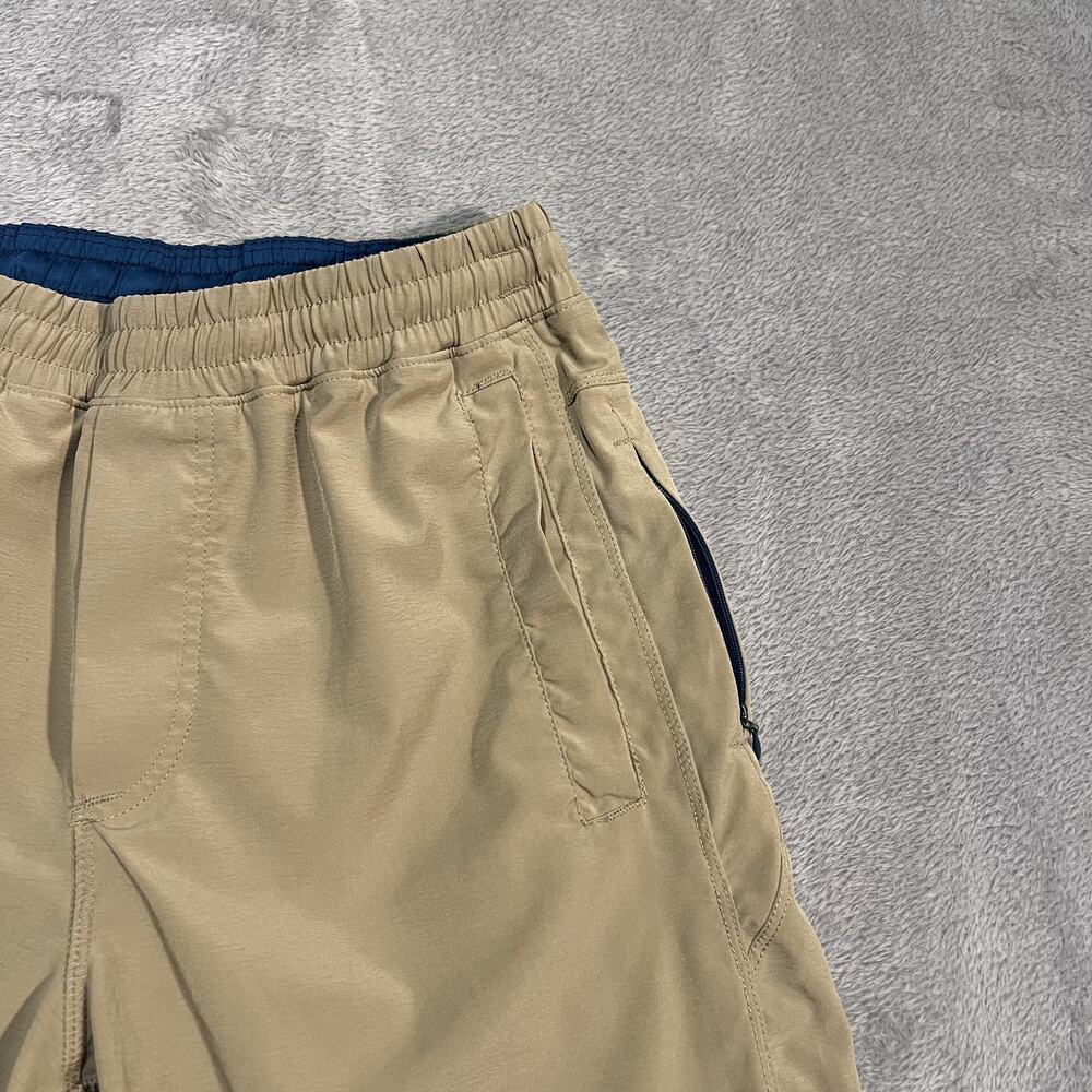 Freeballers Shorts Mens Medium Khaki Tan Lined Athletic Performance Zip Pocket - Picture 2 of 10